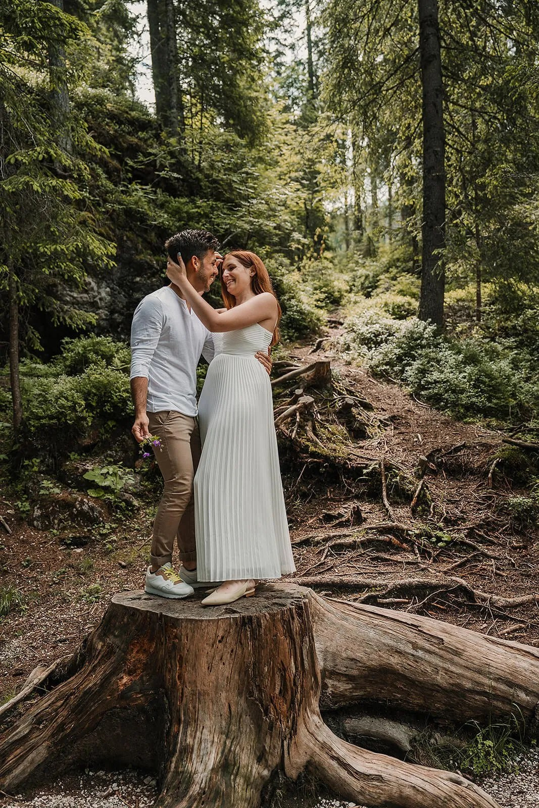 Sesión de Preboda en el Lago di Carezza, Dolomitas | El Velo Blanco. El Velo Blanco I Fotógrafos de Bodas