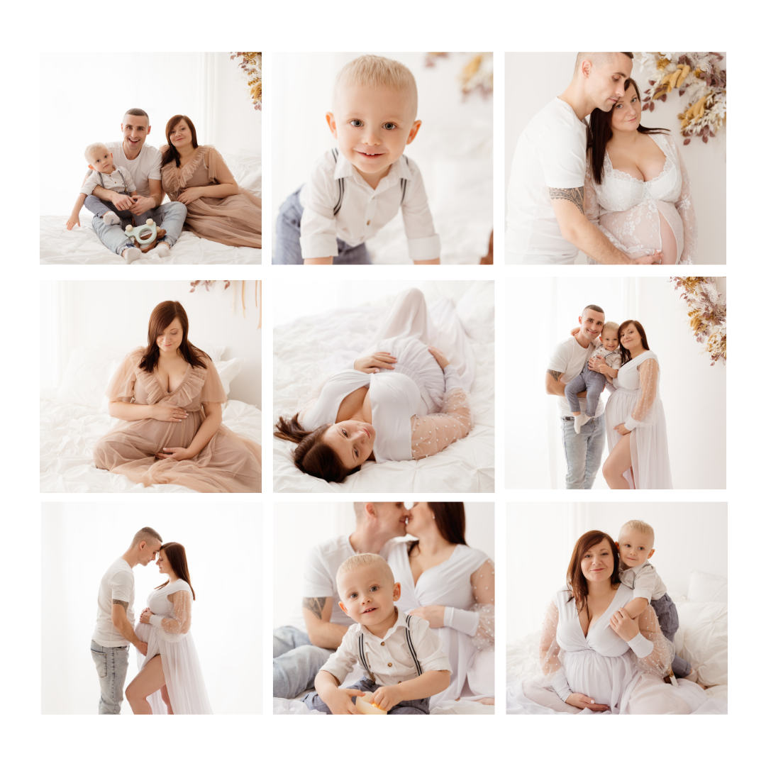 Minimalistyczna sesja ciążowa w Łodzi. Fotograf Łódź - sesja ciążowa, noworodkowa, dziecięca. Studio w Łodzi