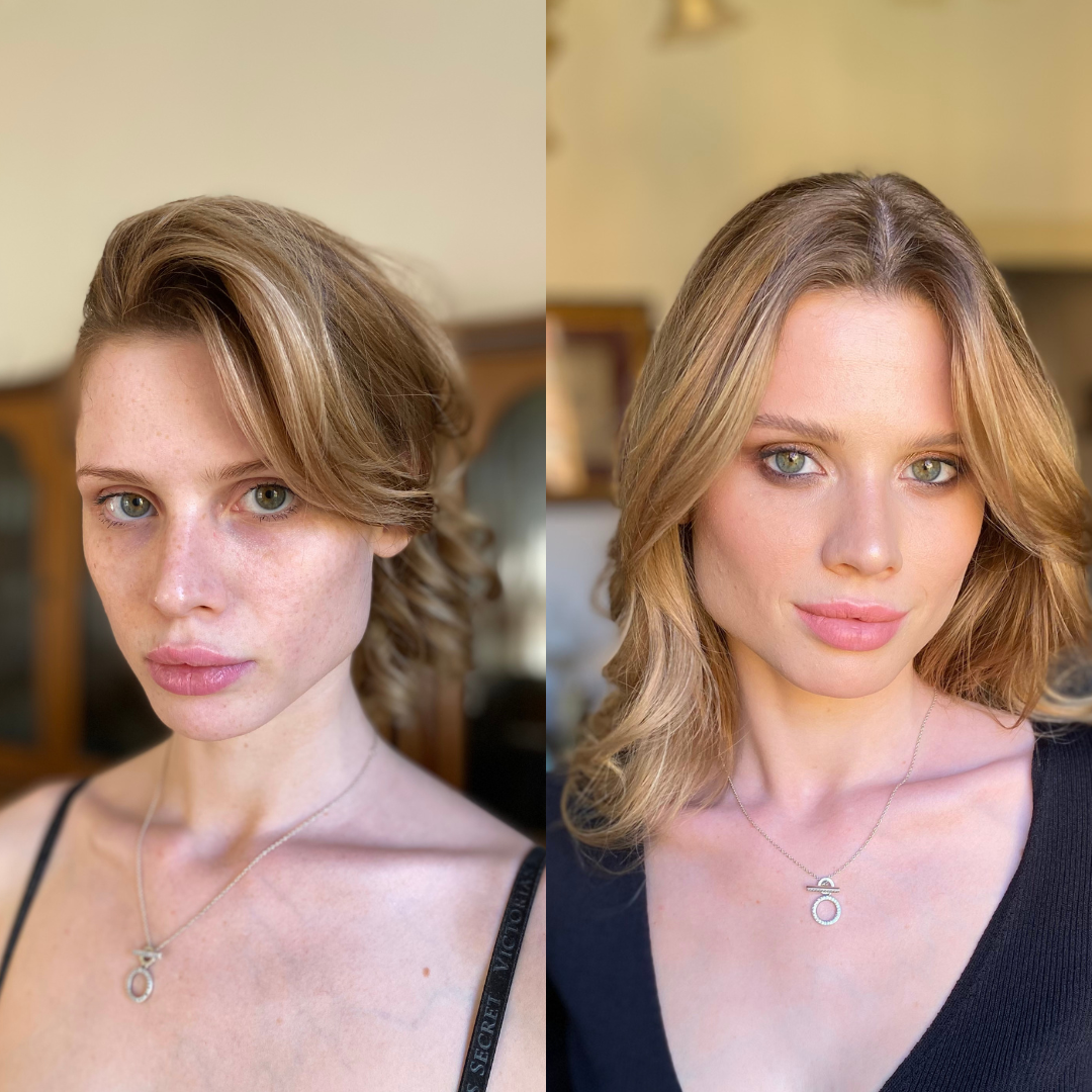 neutral smoky eyes makeup for young girl modelling in Umbria