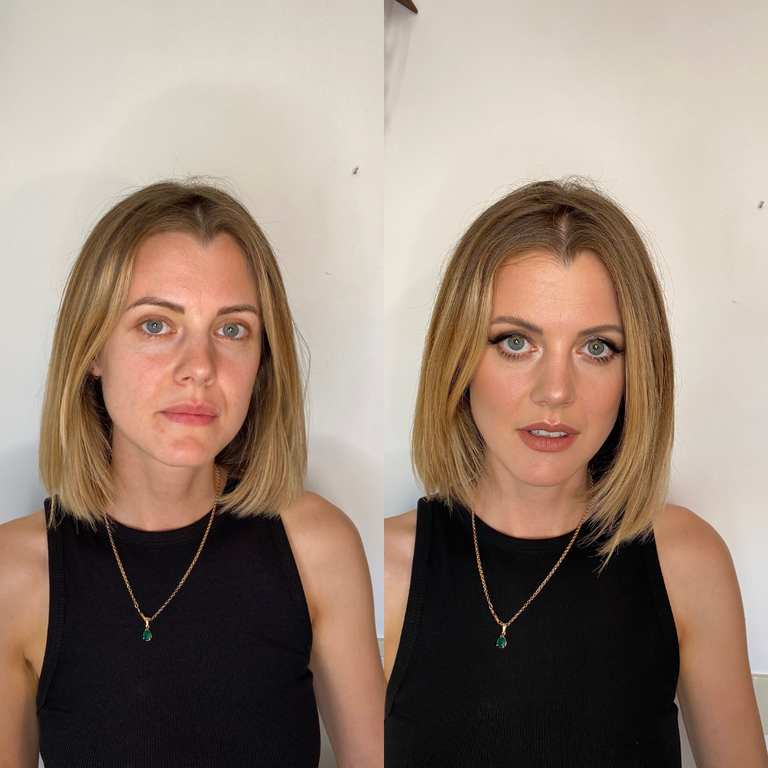 ucrainian woman without makeup and with makeup