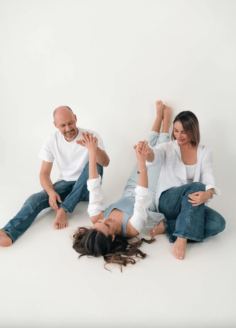 Family photography Jacksonville FL — cozy studio moment
