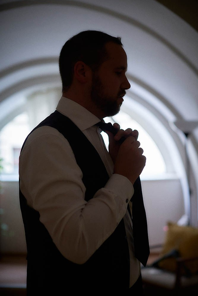 Dark Elegance: Gothic Wedding at Klementinum Mirror Chapel, Prague