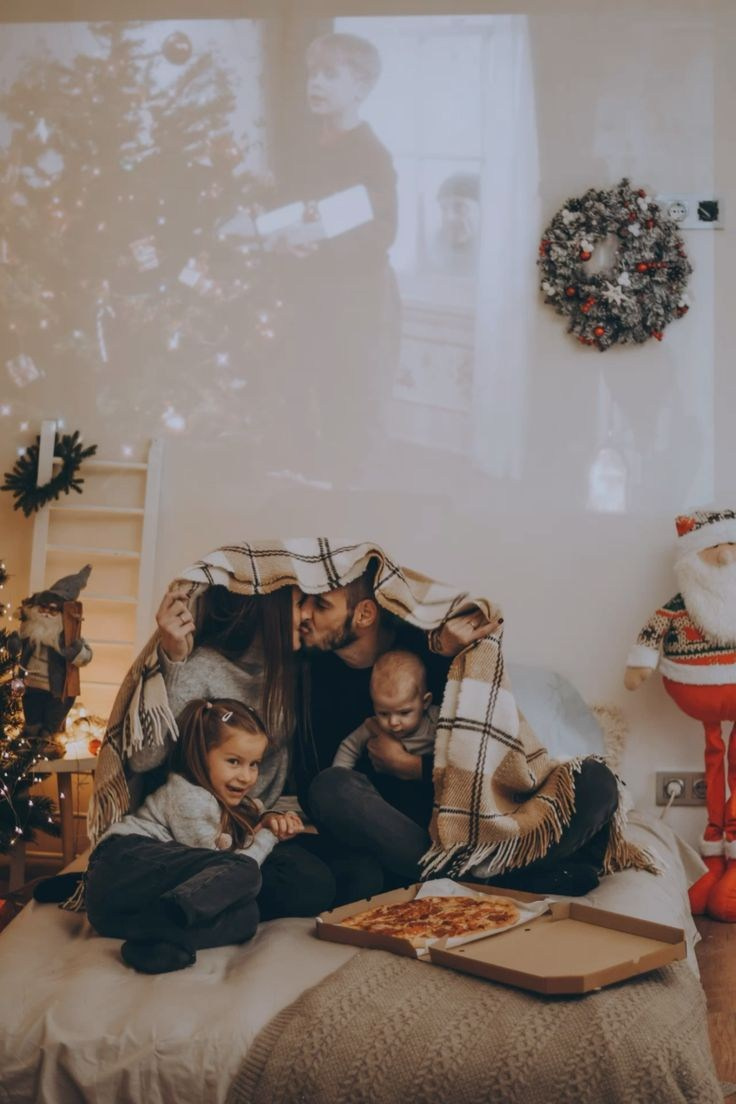 Семейная новогодняя фотосессия. Семейный фотограф Лейпциг, Германия