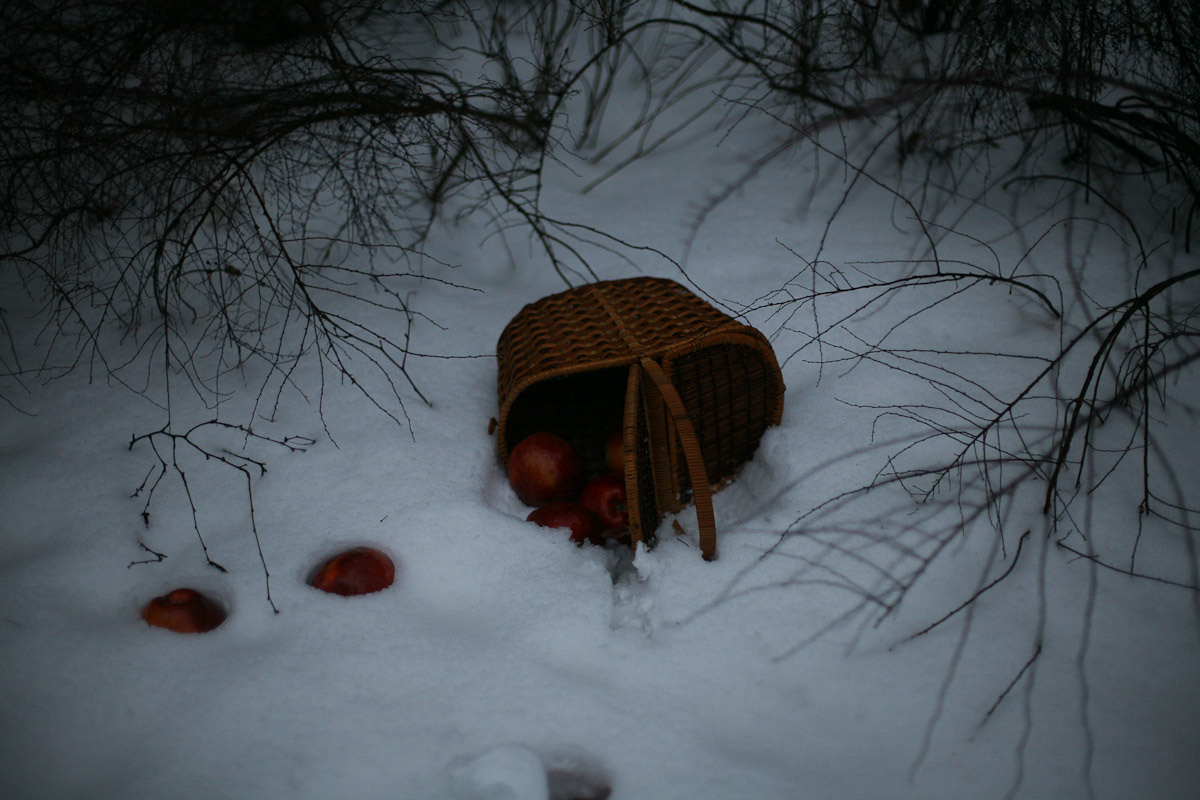 Люда и яблоки старой зимы. Виктория Дини. Арт-фотография