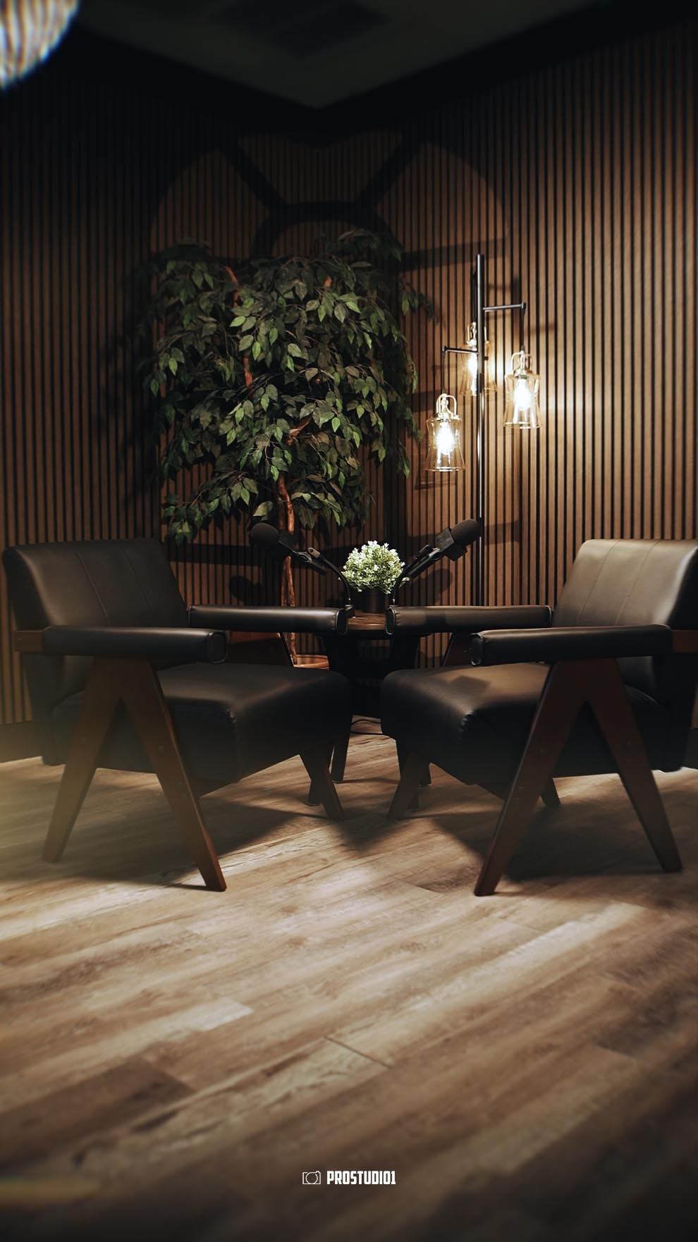 Video & Photo Studio with Black & White Zones | Zone 2. Podcast & Photo Studio in Hollywood, FL | ProStudio1 LLC