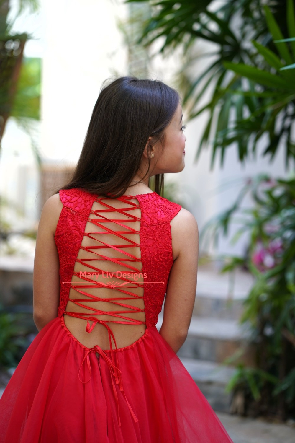 שמלה " Flamingo ". מרי ליב, מעצבת שמלות בתפירה אישית