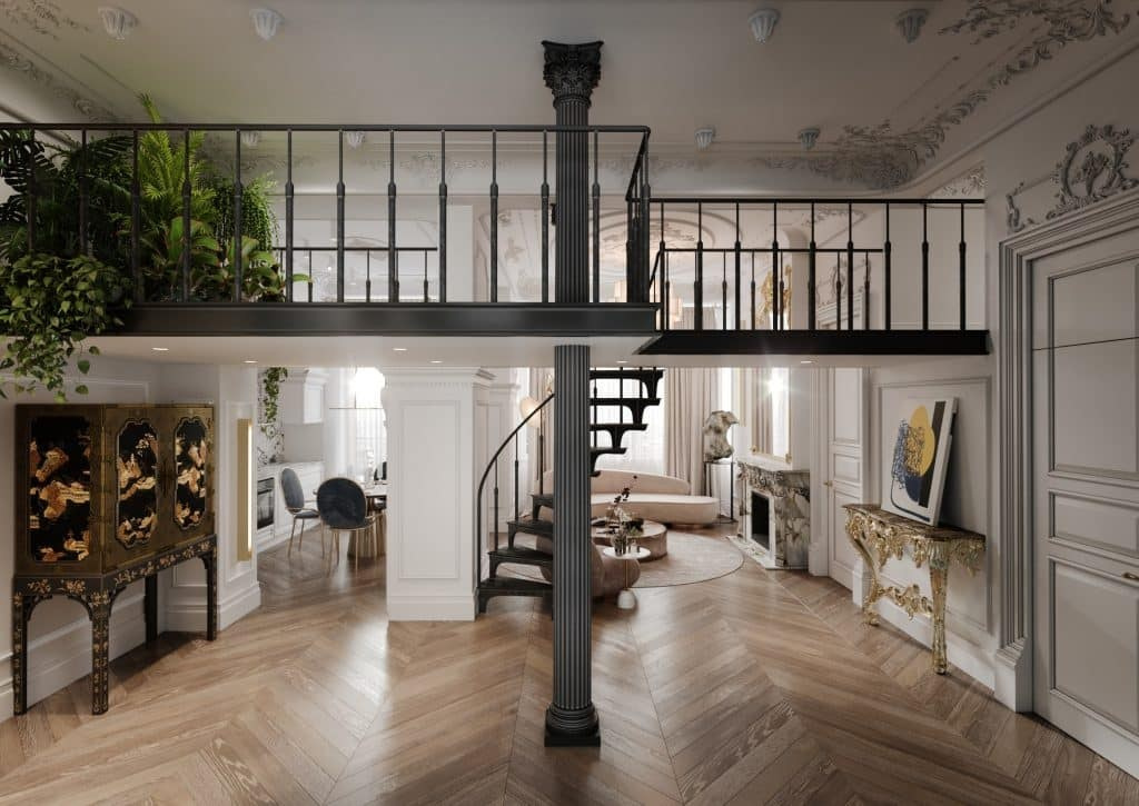 PENTHOUSE IN CLASSIC STYLE. Дизайн интерьера и 3D-визуализация | AB Design Buro