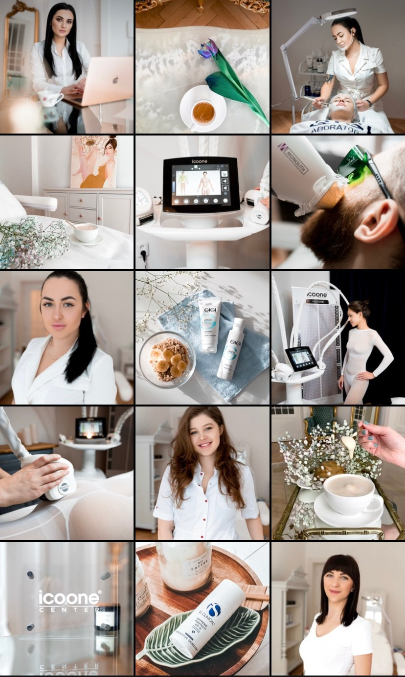 визуал прага фотограф видеограф салон красоты чехия контент стратегия косметика магазин