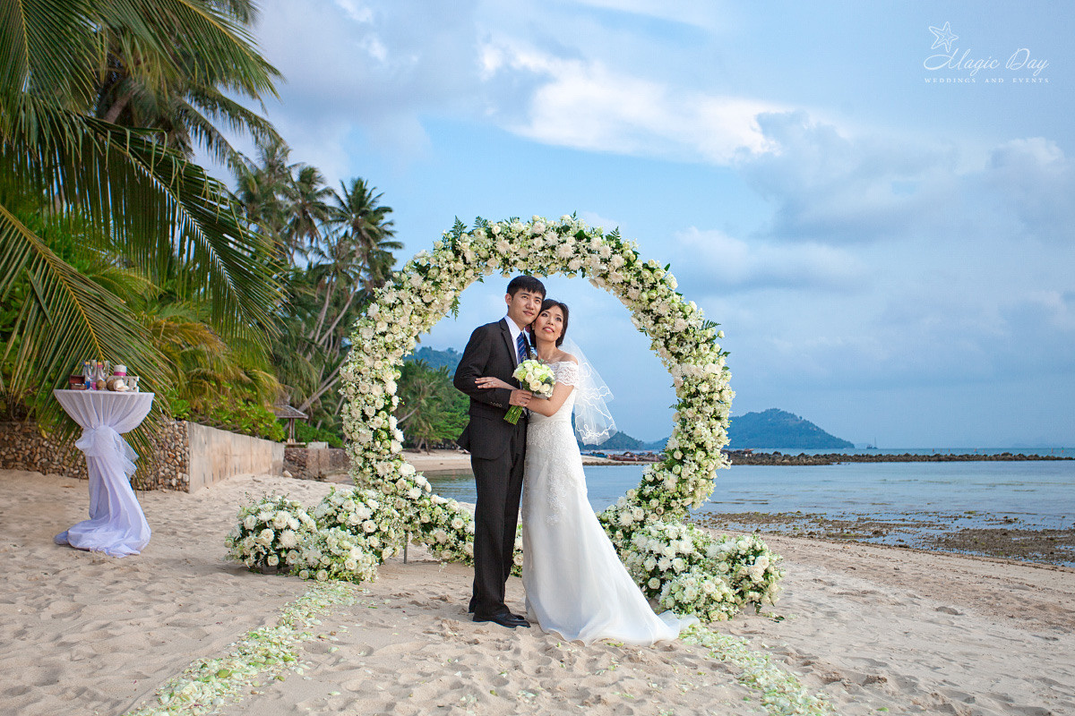 Western ceremony. Wedding on Koh Samui, Thailand