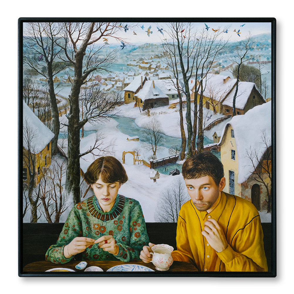 The girl who feeds the birds. ELEN BEZHEN