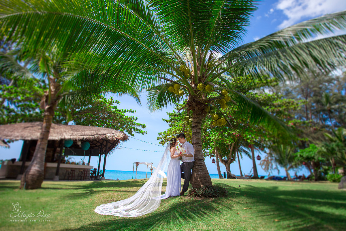 Western ceremony. Wedding on Koh Samui, Thailand