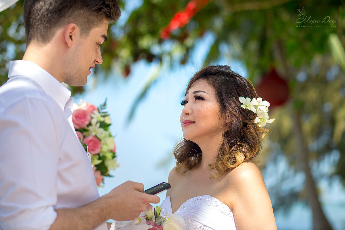 Western ceremony. Wedding on Koh Samui, Thailand