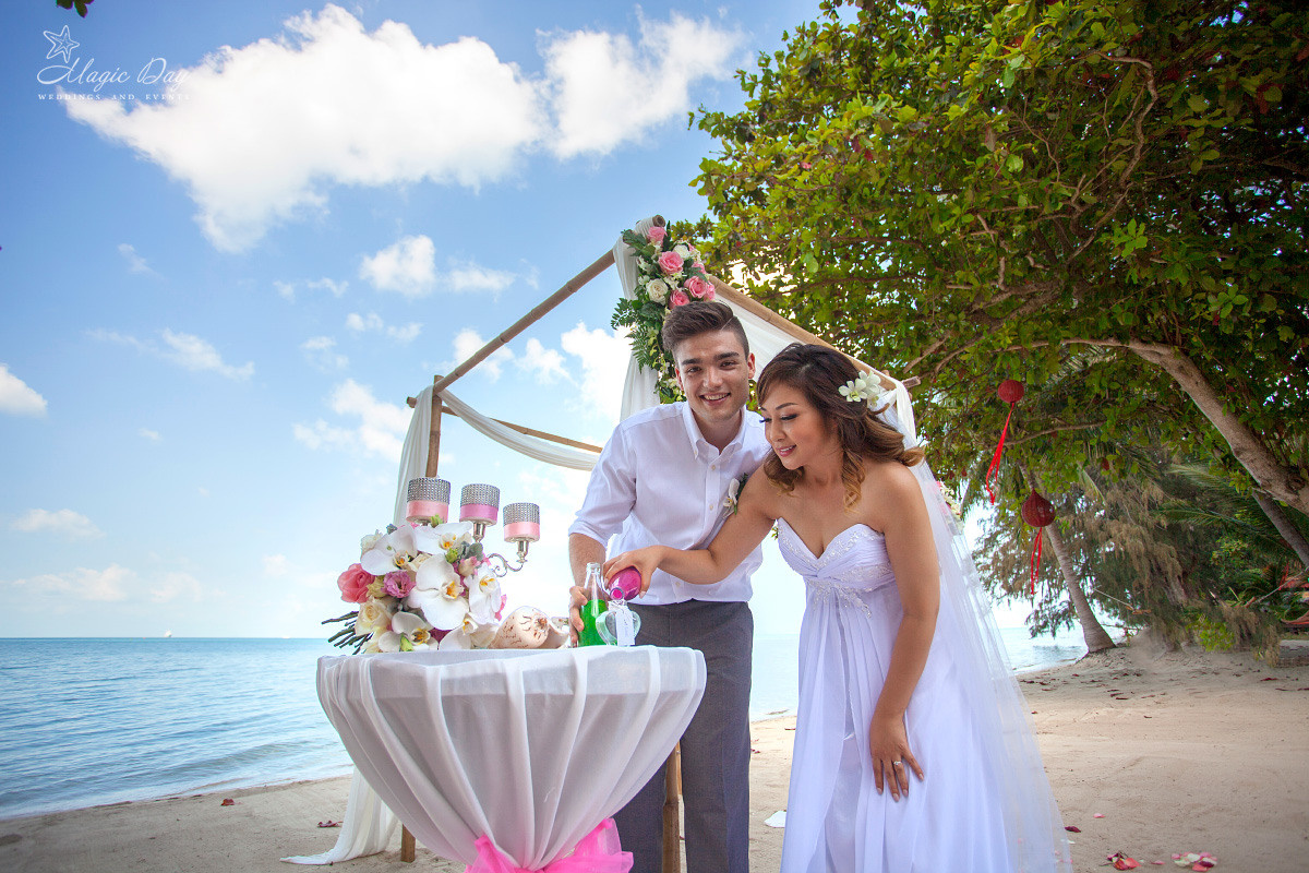 Western ceremony. Wedding on Koh Samui, Thailand