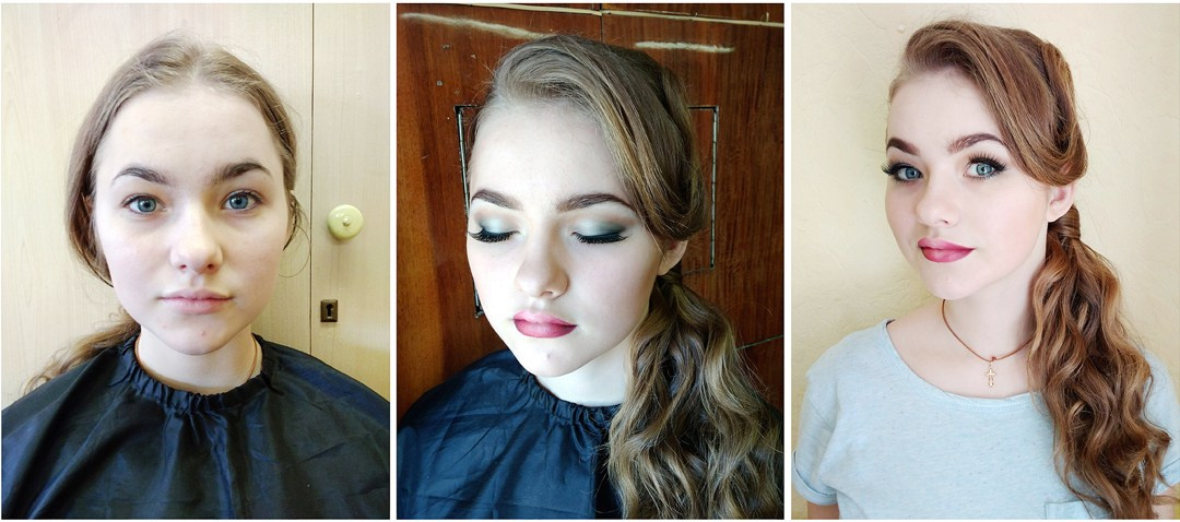 Before/after makeup in Montenegro. Makeup artist and hairdresser in Montenegro Nadia Lia