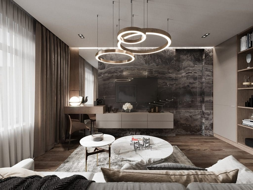 STONE APARTMENT. Дизайн интерьера и 3D-визуализация | AB Design Buro