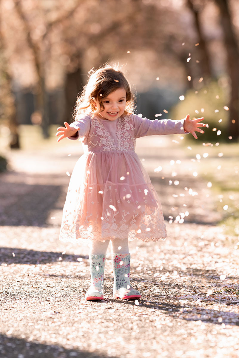 Voorjaar fotoshoot meisje