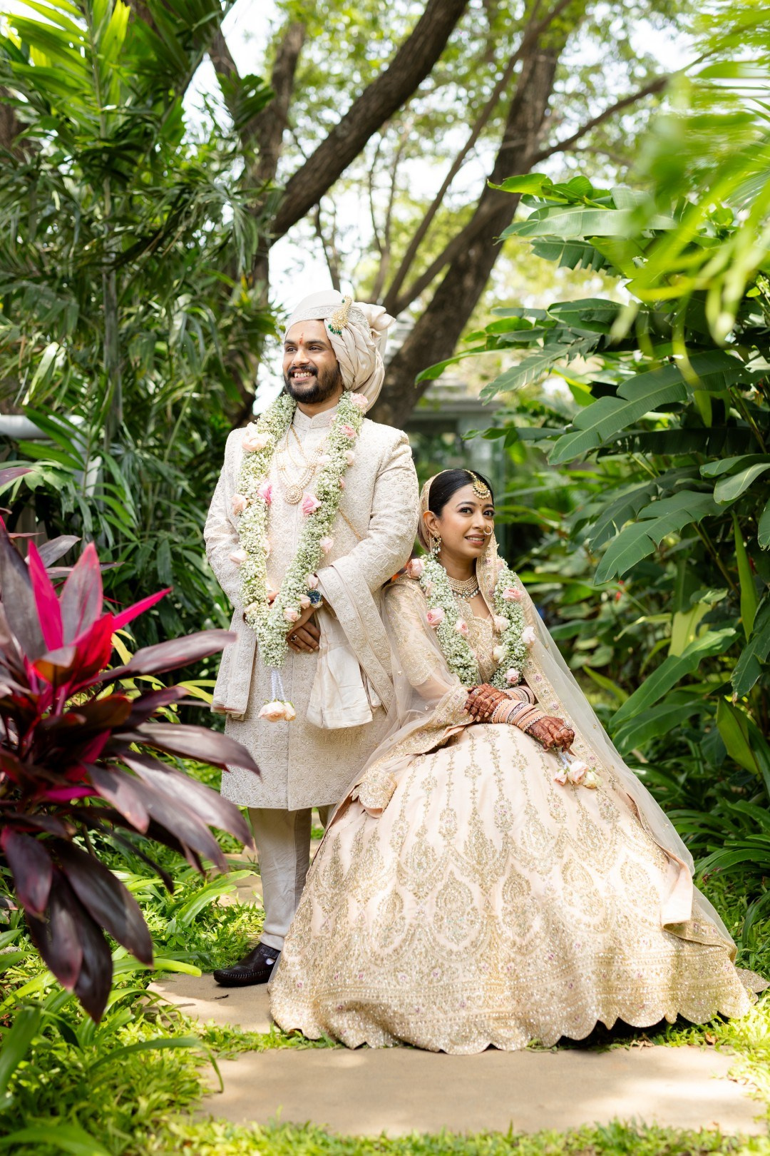 Hands in the Air: Chiranjeev & Niharika at Hyatt Centric Hebbal. Truly Yours | Documentary Wedding Photography & Films | Sharath Padaru, Bangalore