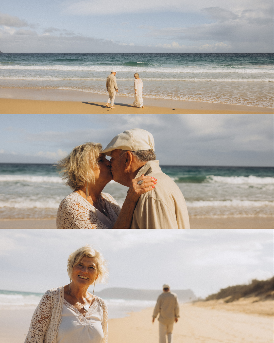 Photo session of a couple aged 70+