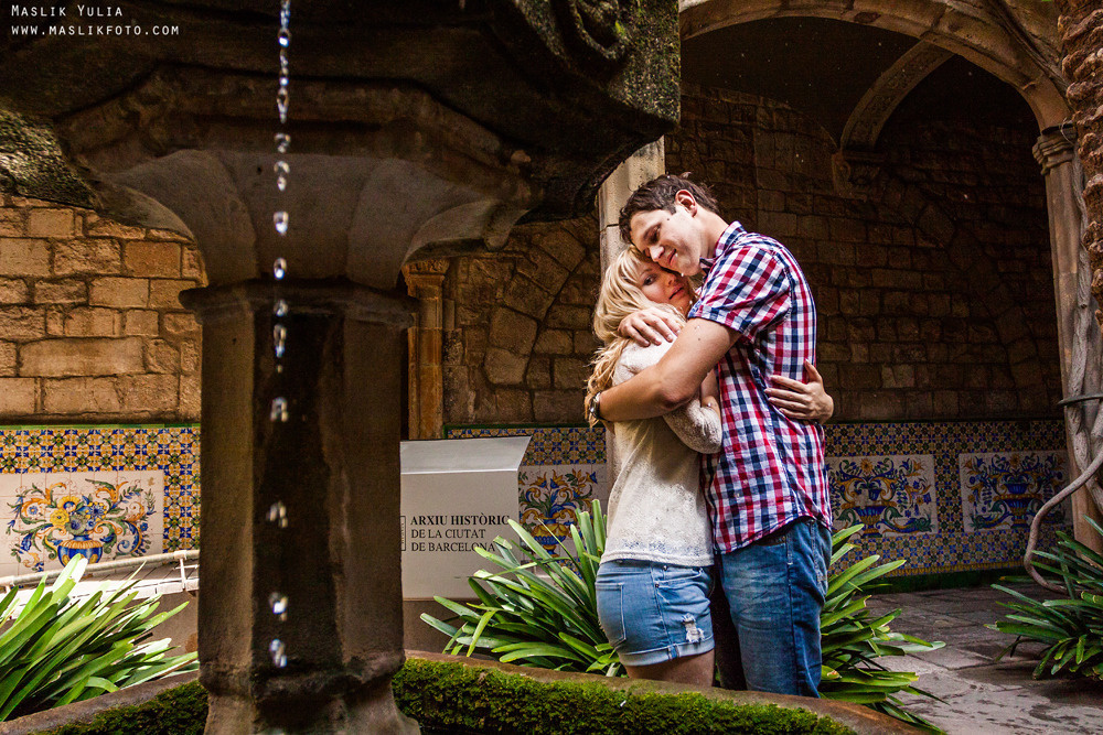 Romántica sesión de fotos en Barcelona. Fotógrafo en Barcelona  Maslik Yulia