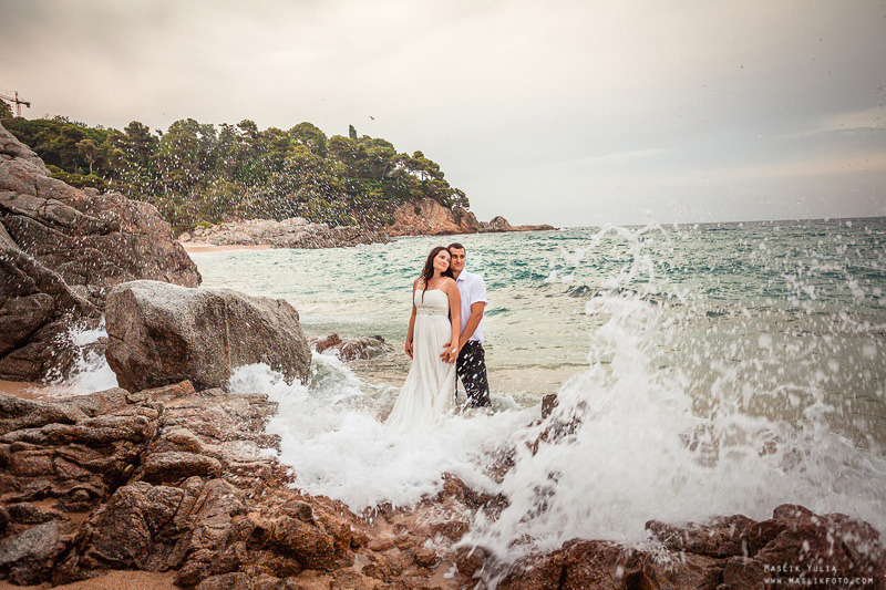 Sesión de fotos de boda en el Parque Laberinto de Barcelona. Fotógrafo en Barcelona  Maslik Yulia