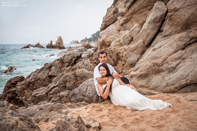 Sesión de fotos de boda en el Parque Laberinto de Barcelona. Fotógrafo en Barcelona  Maslik Yulia