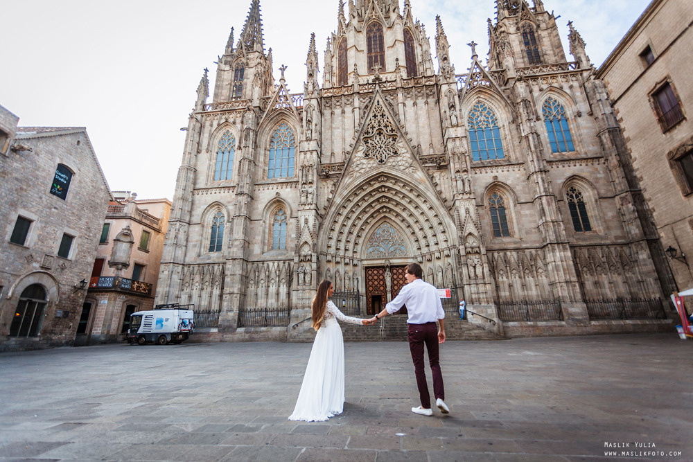 Stylowa sesja ślubna - Barcelona. Fotograf w Barcelonie Hiszpanii Maslik Yulia