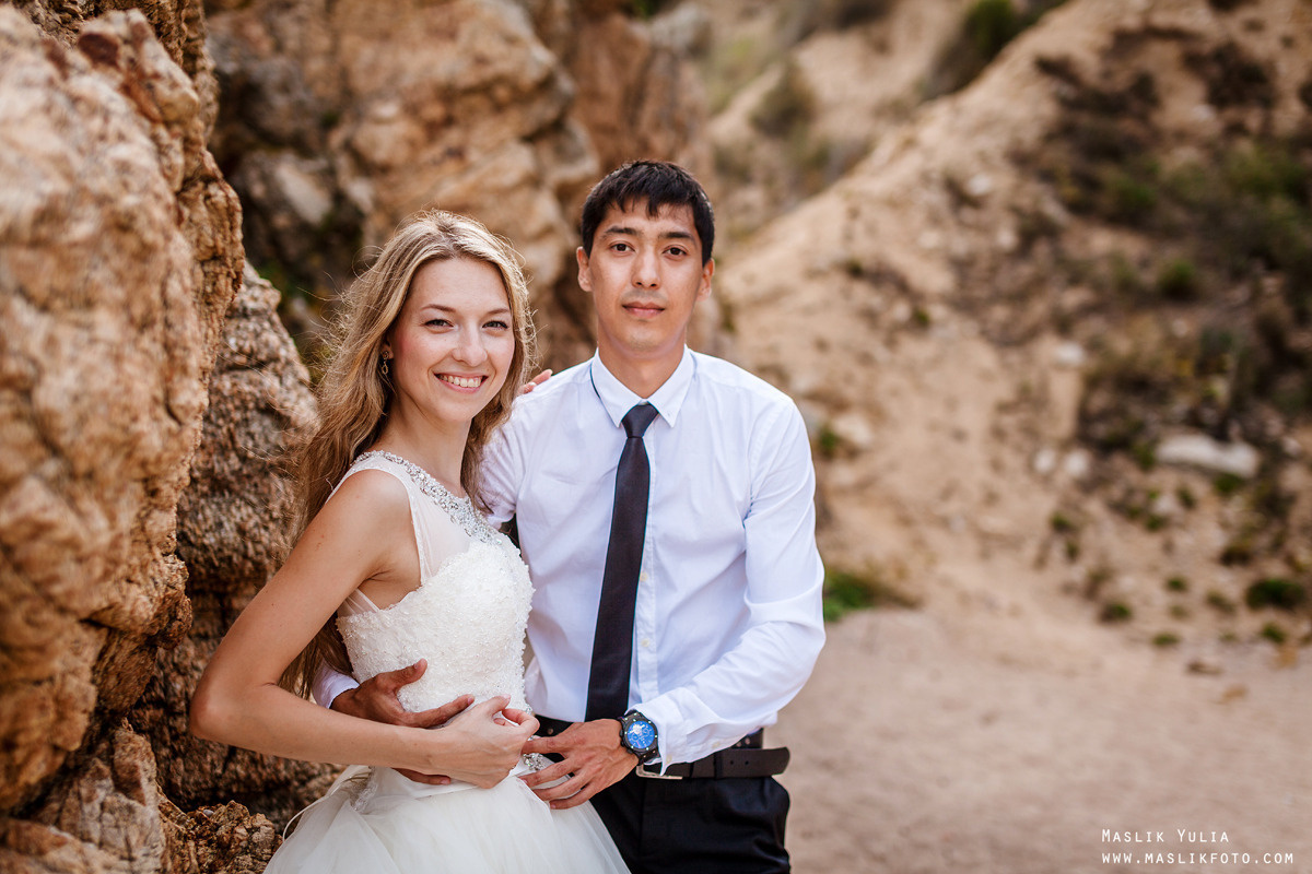 Wedding photo session on the Costa Brava, Spain. Photographer in Barcelona Spain Maslik Yulia