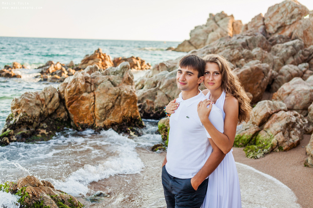 Namiętna sesja zdjęciowa na Costa Brava. Fotograf w Barcelonie Hiszpanii Maslik Yulia