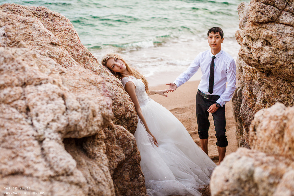Wedding photo session on the Costa Brava, Spain. Photographer in Barcelona Spain Maslik Yulia