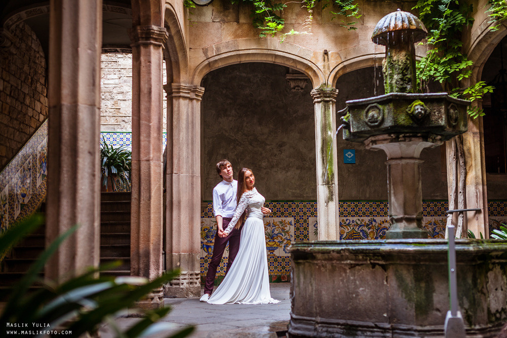 Stylowa sesja ślubna - Barcelona. Fotograf w Barcelonie Hiszpanii Maslik Yulia