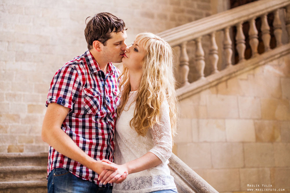 Romántica sesión de fotos en Barcelona. Fotógrafo en Barcelona  Maslik Yulia