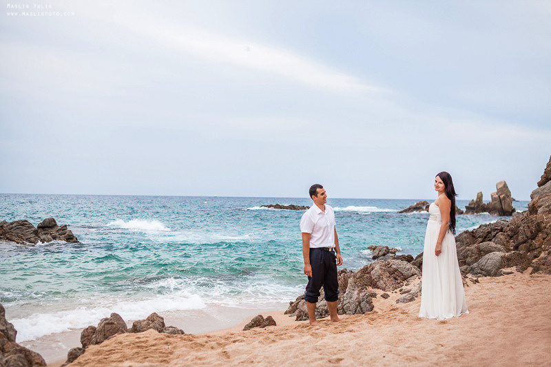 Sesión de fotos de boda en el Parque Laberinto de Barcelona. Fotógrafo en Barcelona  Maslik Yulia