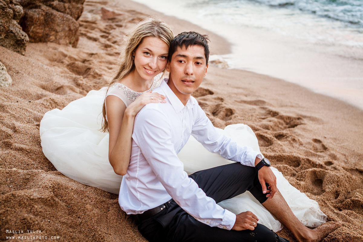 Wedding photo session on the Costa Brava, Spain. Photographer in Barcelona Spain Maslik Yulia