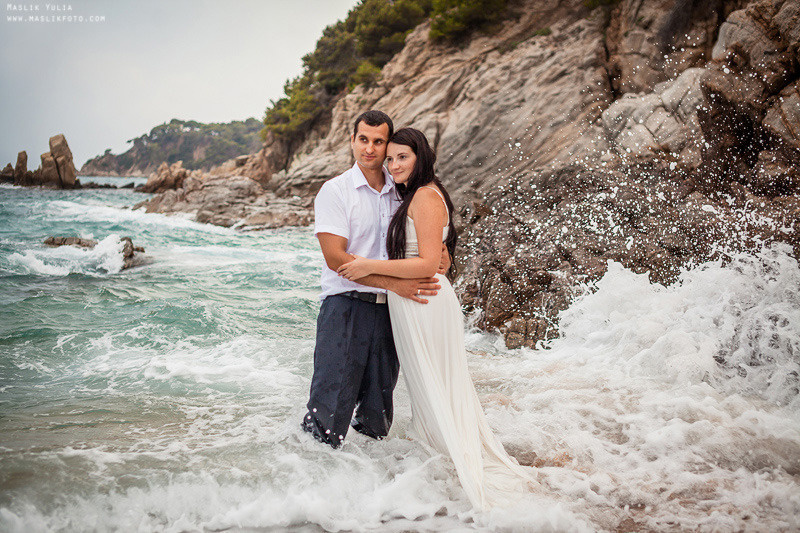 Sesión de fotos de boda en el Parque Laberinto de Barcelona. Fotógrafo en Barcelona  Maslik Yulia