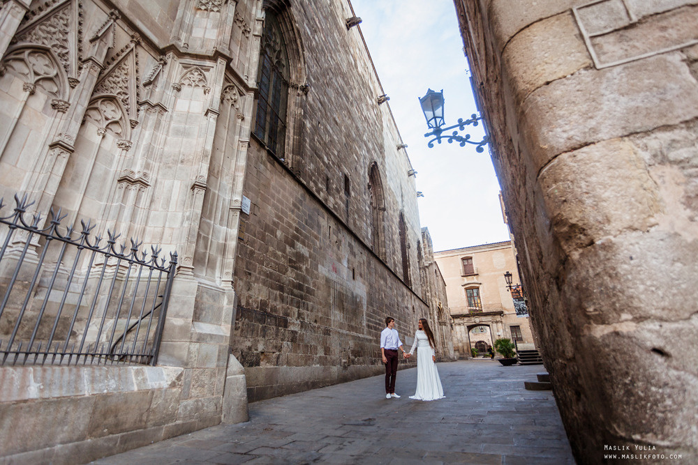 Stylowa sesja ślubna - Barcelona. Fotograf w Barcelonie Hiszpanii Maslik Yulia