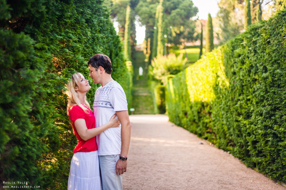 Romántica sesión de fotos en Barcelona. Fotógrafo en Barcelona  Maslik Yulia