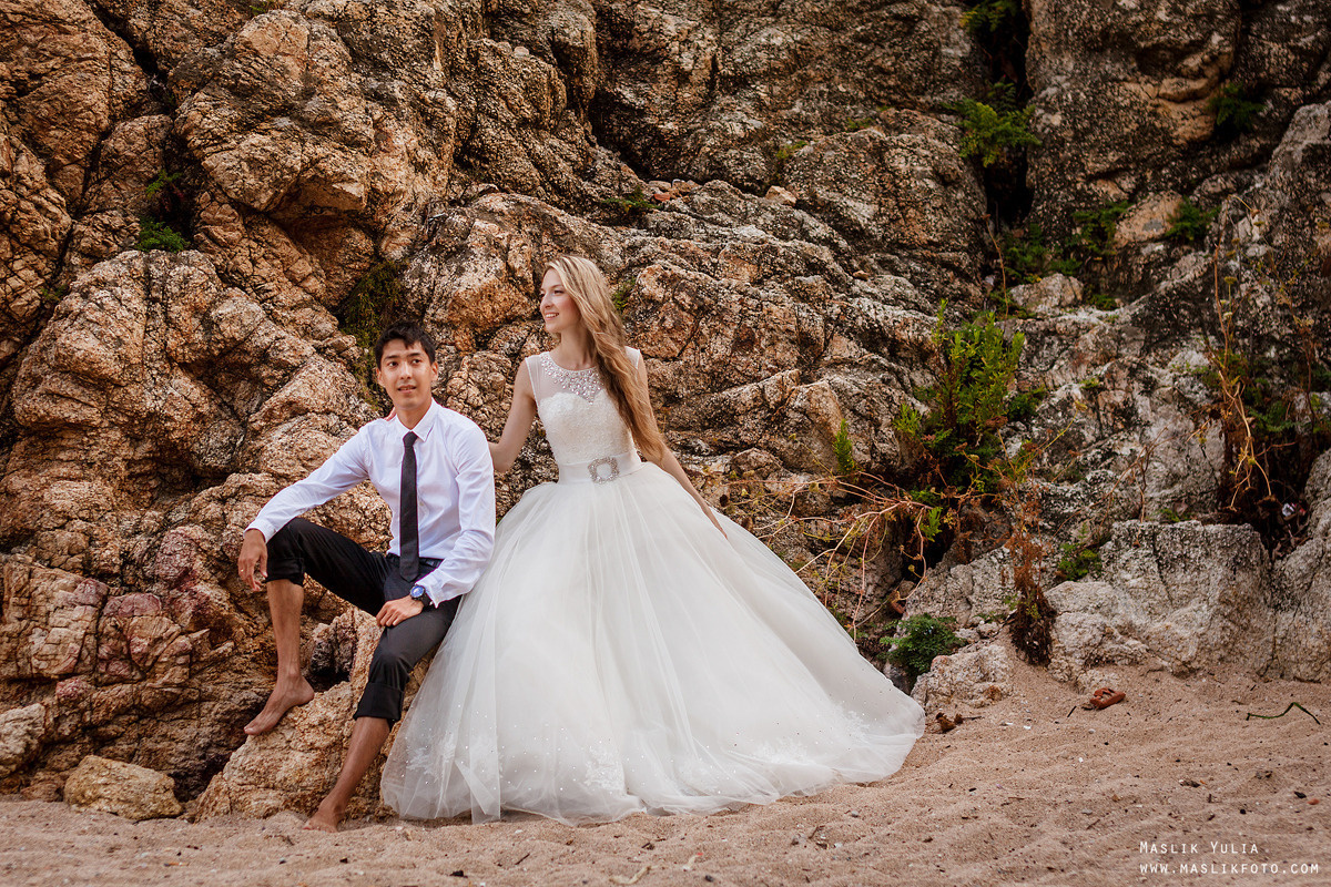 Wedding photo session on the Costa Brava, Spain. Photographer in Barcelona Spain Maslik Yulia