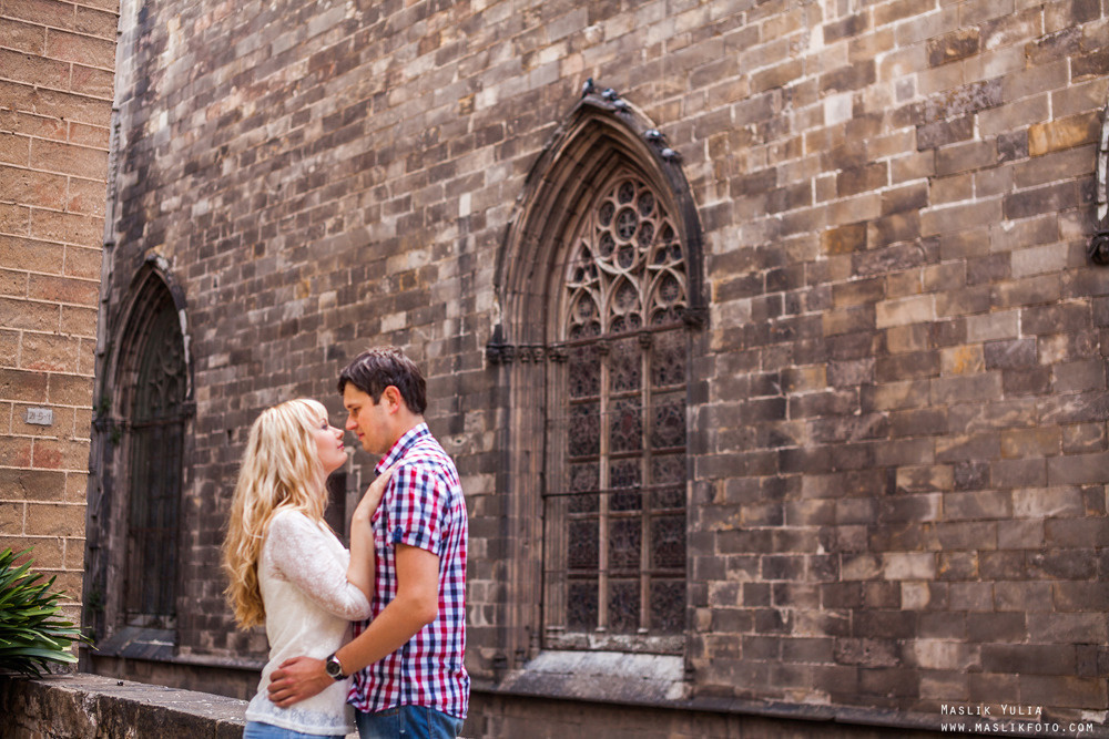 Romántica sesión de fotos en Barcelona. Fotógrafo en Barcelona  Maslik Yulia