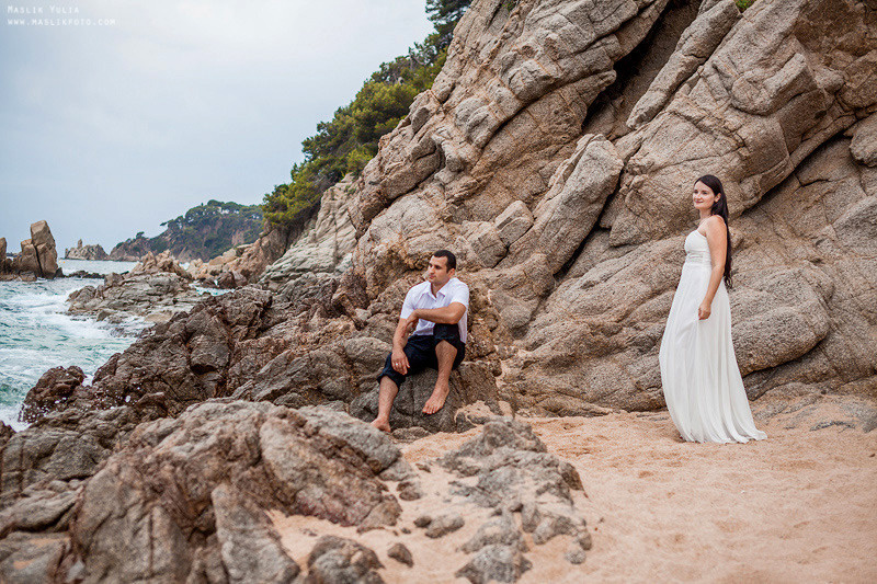 Sesión de fotos de boda en el Parque Laberinto de Barcelona. Fotógrafo en Barcelona  Maslik Yulia
