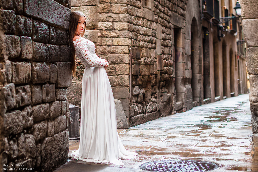 Stylowa sesja ślubna - Barcelona. Fotograf w Barcelonie Hiszpanii Maslik Yulia