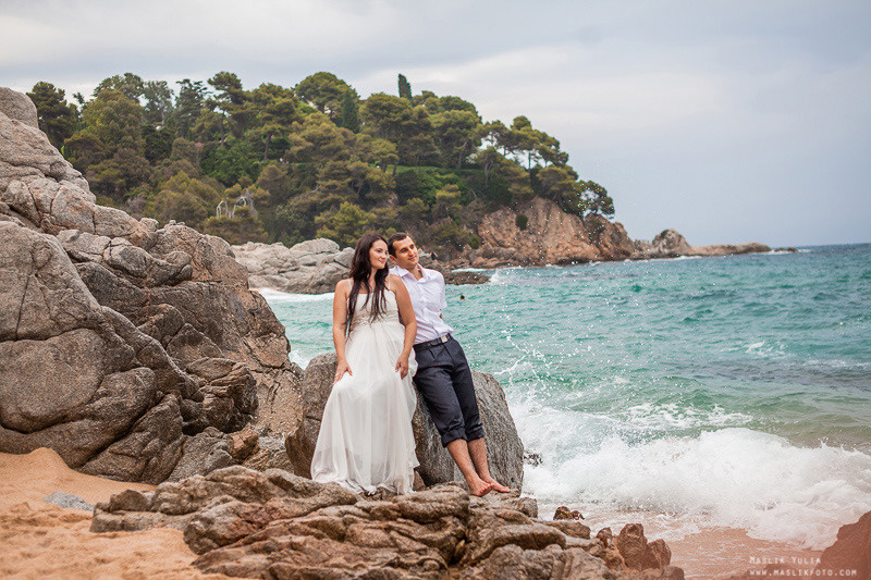 Sesión de fotos de boda en el Parque Laberinto de Barcelona. Fotógrafo en Barcelona  Maslik Yulia