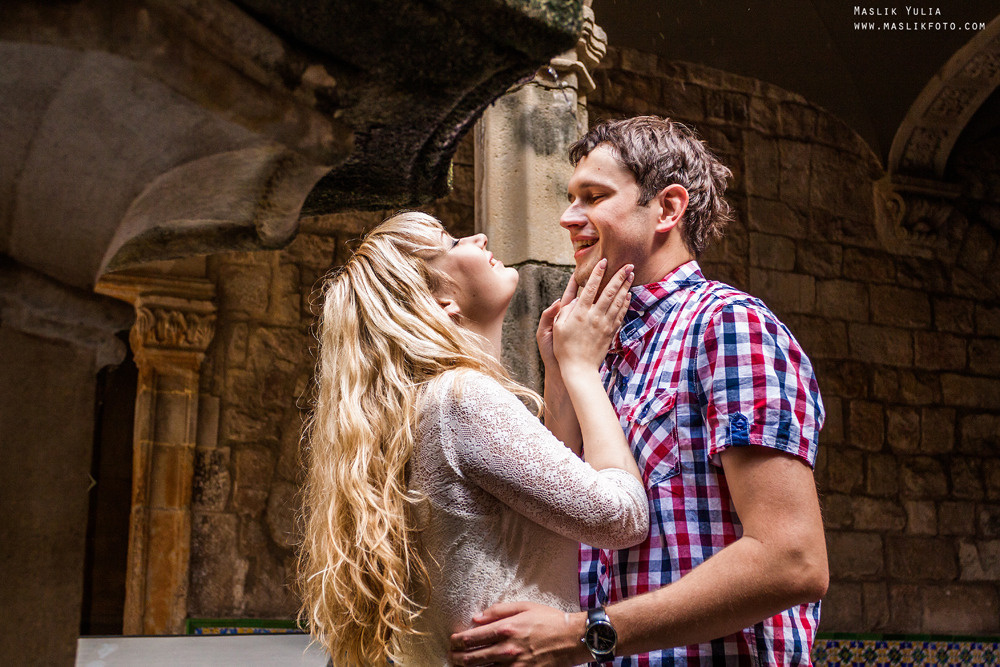 Romántica sesión de fotos en Barcelona. Fotógrafo en Barcelona  Maslik Yulia