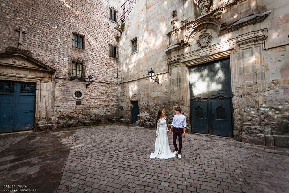 Stylowa sesja ślubna - Barcelona. Fotograf w Barcelonie Hiszpanii Maslik Yulia