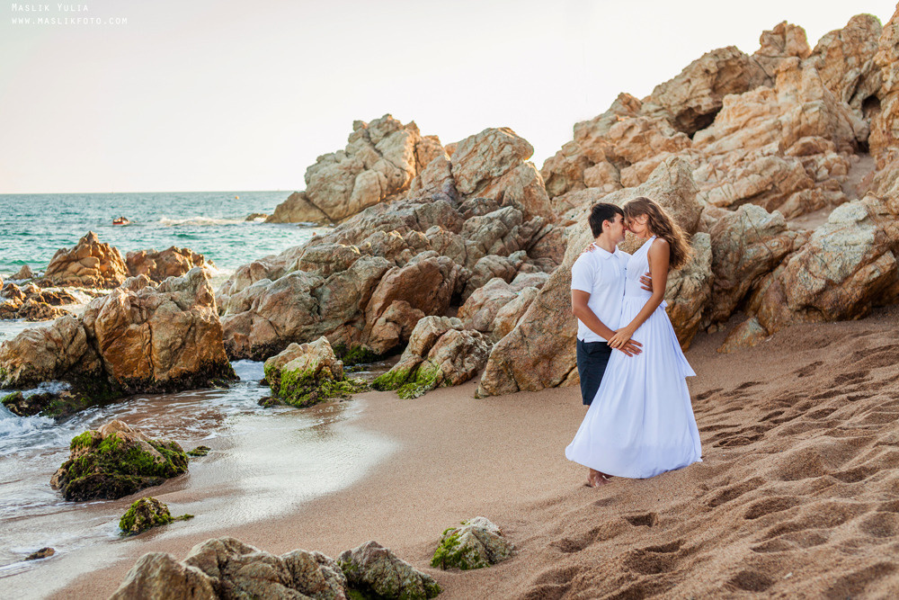 Namiętna sesja zdjęciowa na Costa Brava. Fotograf w Barcelonie Hiszpanii Maslik Yulia