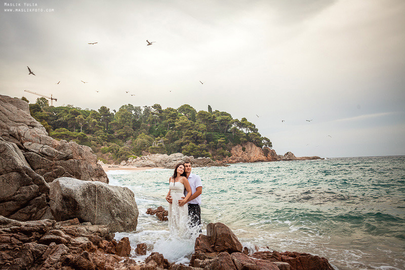 Sesión de fotos de boda en el Parque Laberinto de Barcelona. Fotógrafo en Barcelona  Maslik Yulia