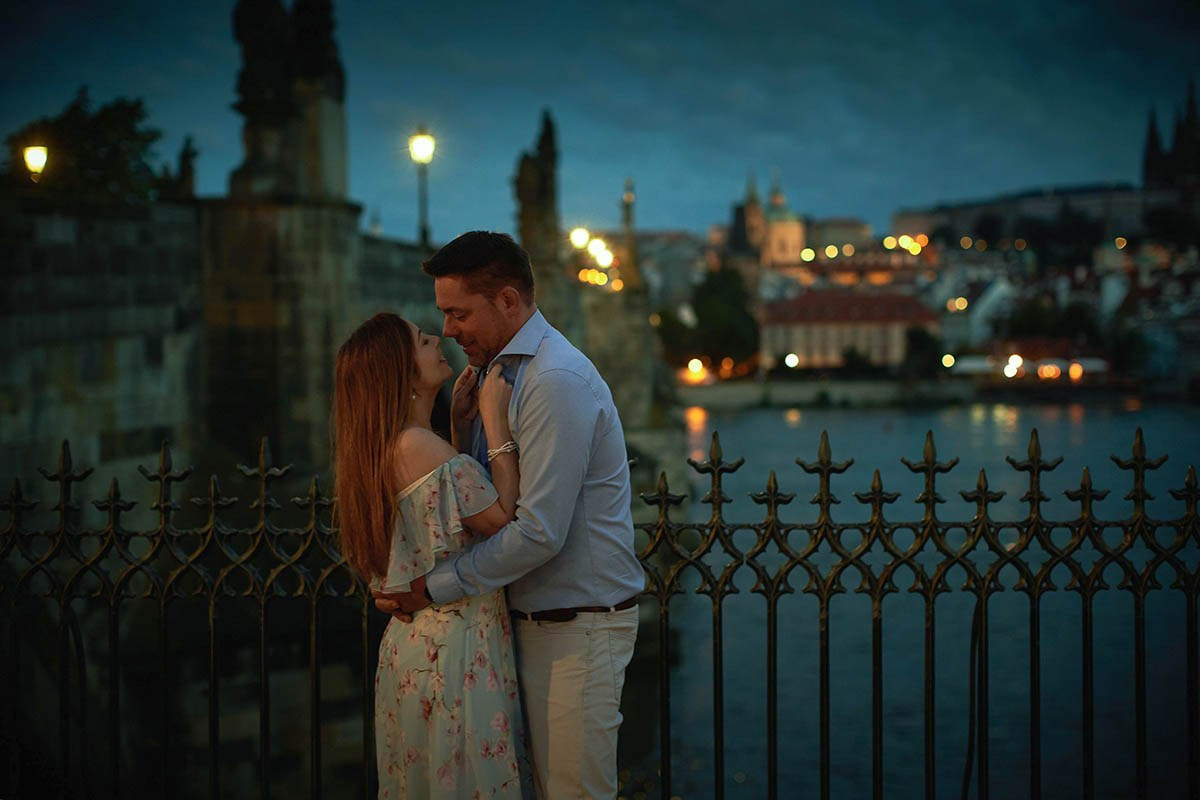 Cinematic Night Portrait Sessions in Prague