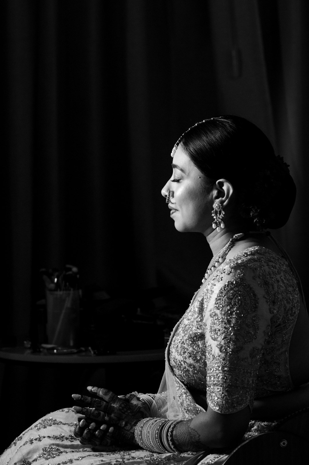 Hands in the Air: Chiranjeev & Niharika at Hyatt Centric Hebbal. Truly Yours | Documentary Wedding Photography & Films | Sharath Padaru, Bangalore