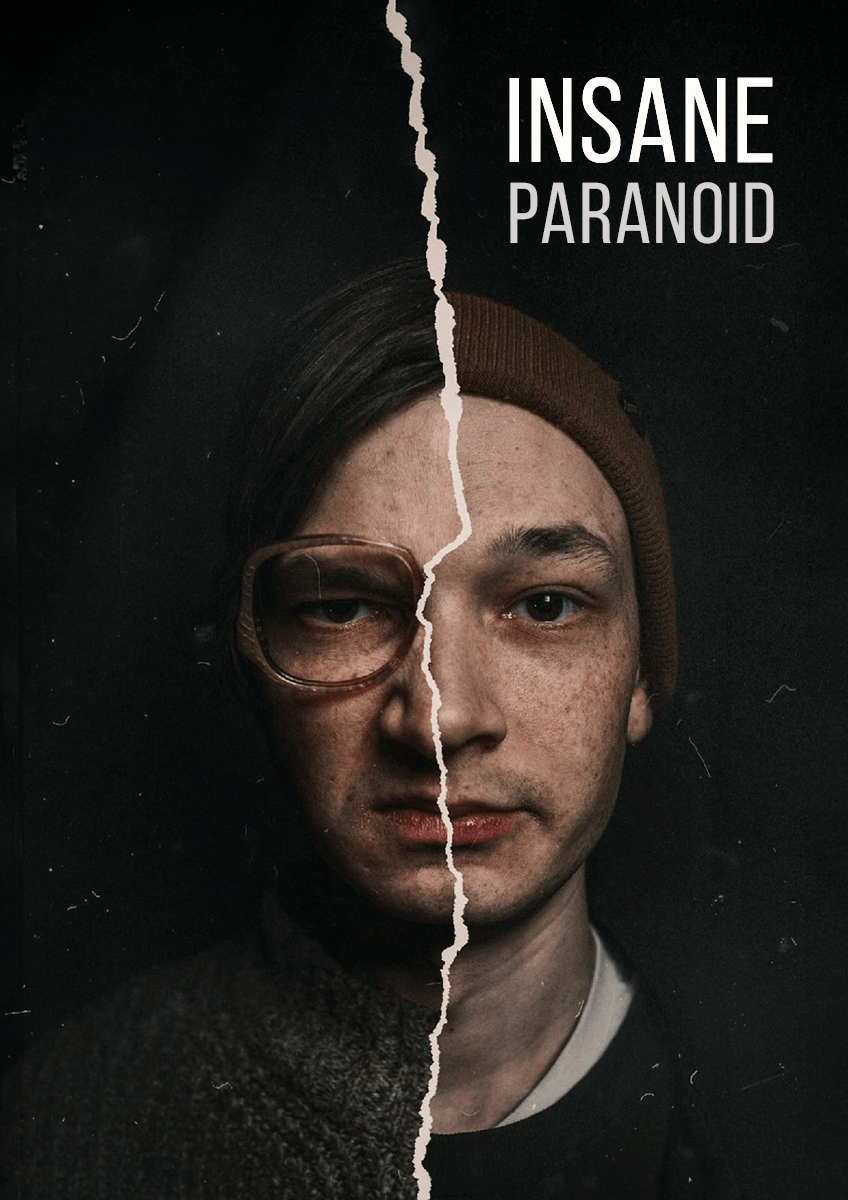 Insane Paranoid escape room poster — cult horror scenario with live actors, proven high ROI escape room business