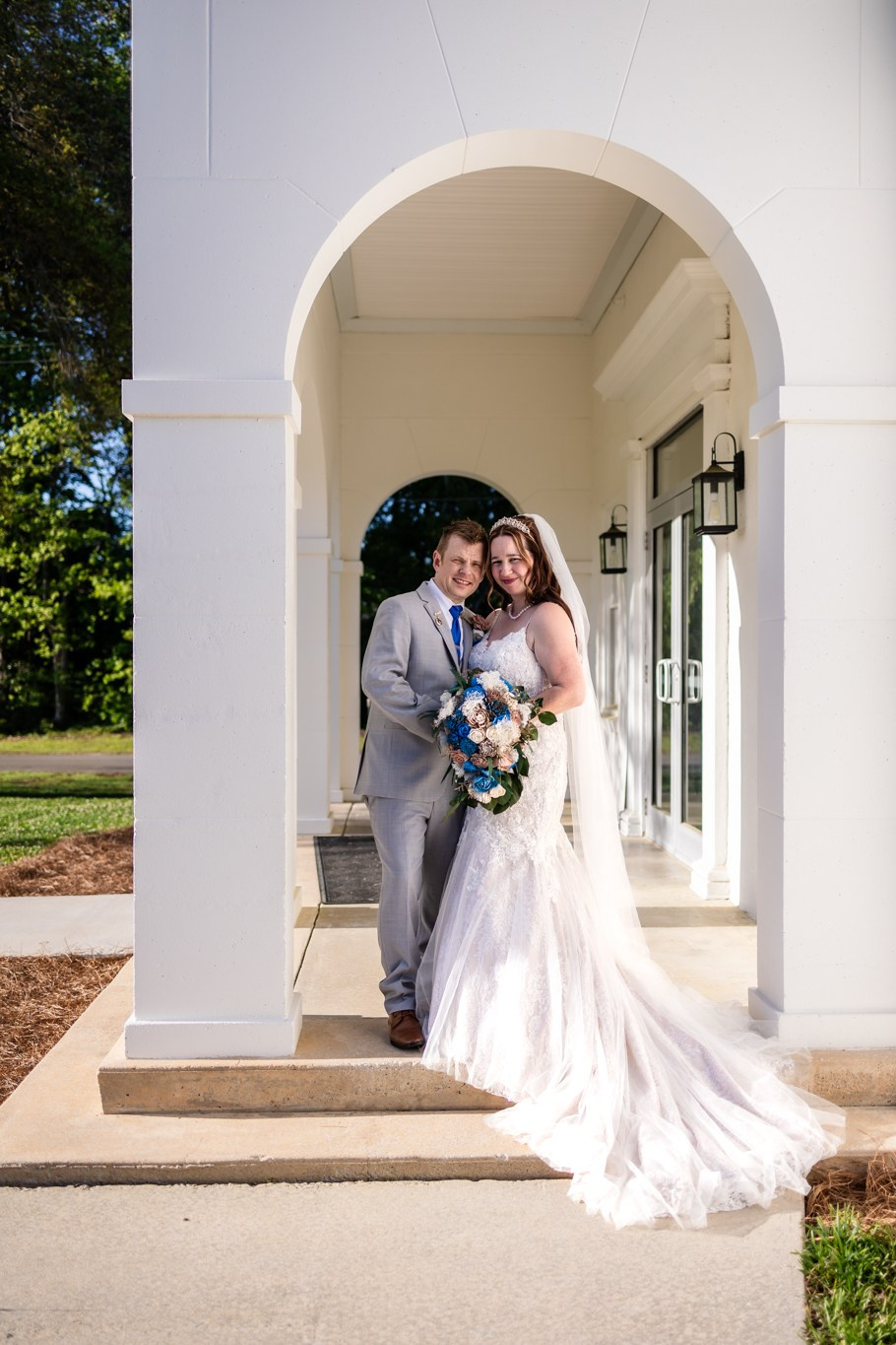 Bryan and Jessica at The Coastal Community Church in Charleston South Carolina. Wedding and portrait photography in Greenville SC
