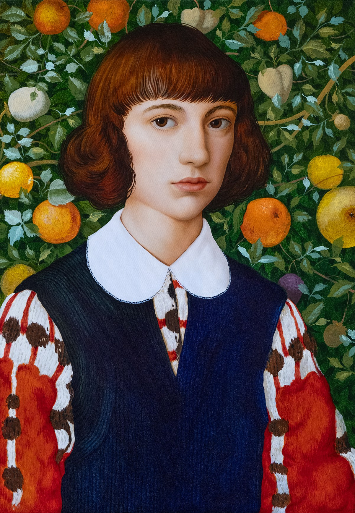 Portrait in a Blue Vest. ELEN BEZHEN